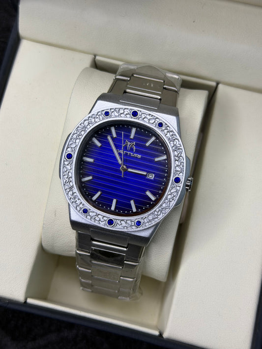 Matturi Stones Engraved Bezel Watch