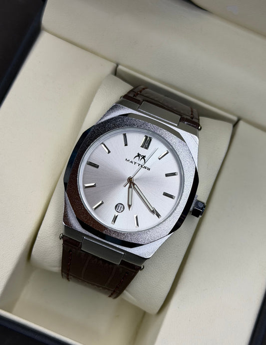 Matturi Sleek Steel Dial Watch