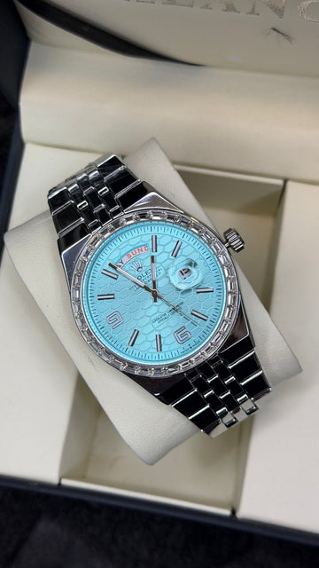 Rollie Stainless Steel Day n Date Watch