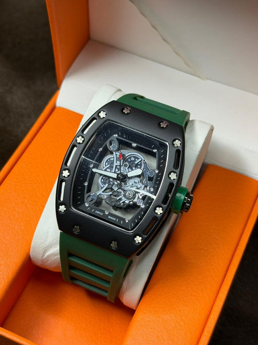 R-M Inspired Silicone Strap Men's Watch