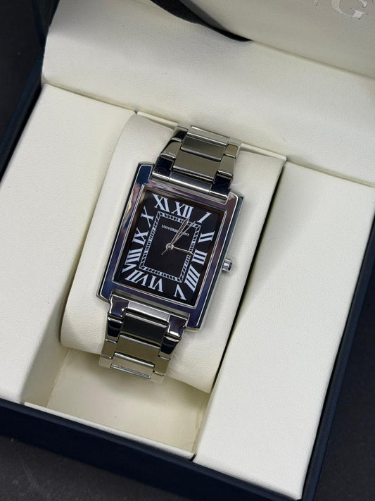 Universe Point Tank Watch – Stainless Steel