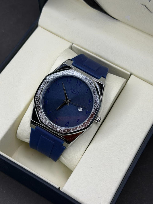 Sabr Watch with Silicone Strap - Stainless Steel Dial