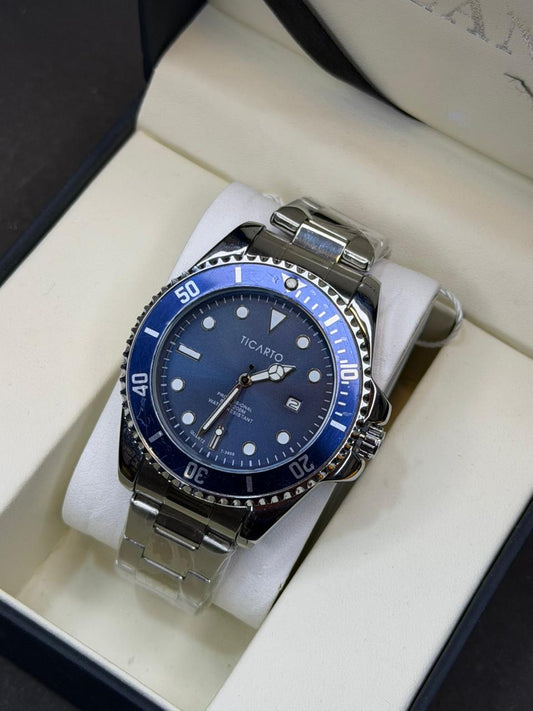 Ticarto Watch – Stainless Steel with Rotating Beze