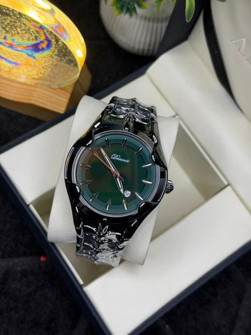 Denvosi Sainless Steel Mens Watch - Croc Texture Bracelet