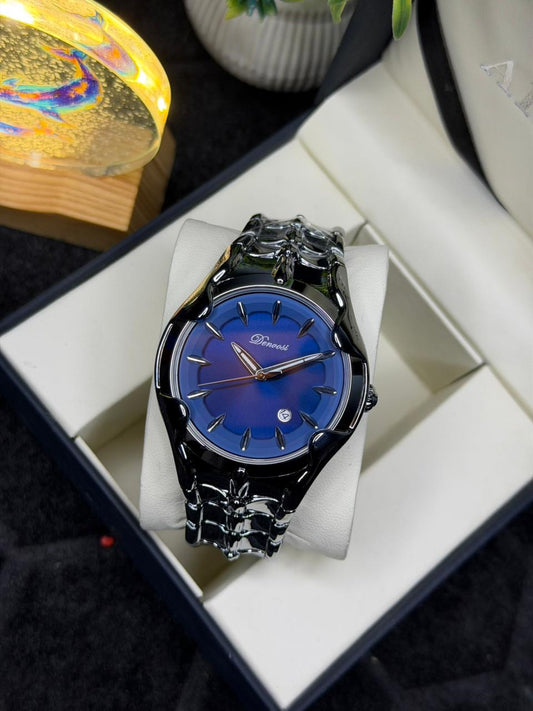 Denvosi Sainless Steel Mens Watch - Croc Texture Bracelet